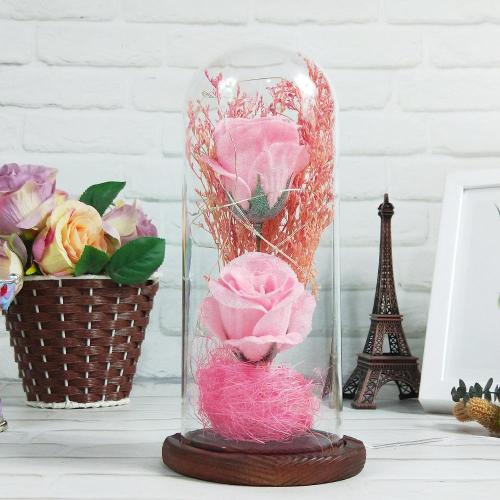 foreign trade exclusive for simulation double-headed rose factory wholesale custom office home crafts decoration led