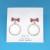 Trendy Bow Circle Ear Studs Women's Korean-Style Temperament and Fully-Jewelled Sterling Silver Earrings Letter All-Match Ear Jewelry