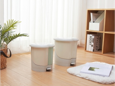 H01-1316 Garbage Sorting Trash Bin Household Dry Wet Separation Double Barrel Pedal Living Room Office Kitchen Supplies