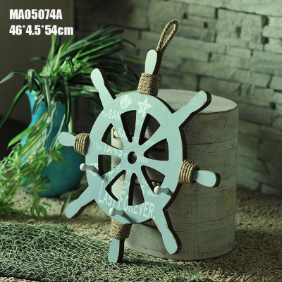 Decorative Wood Helmsman Hook Household Decorative Pendant Background Wall Ornament Arts 05082/074