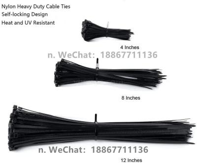 High quality fastener Zipper fastener 4/8/12 \\\" Industrial nylon fastener heavy wire self-locking cable UV protection
