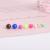 new fashion box set of ear needles color sweet ear stick plastic resin pearl ball ear accessories wholesale