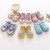 Children's new cartoon baby leather socks baby walking floor socks fox style non-slip soft socks