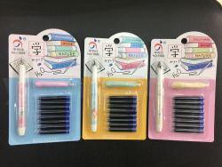 The manufacturer sells direct suction card packaging pen set ink bag set student stationery student pen