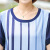Mother 's day dress middle - aged and old women' s dress Mother summer dress western style set striped short sleeve t-shirts for participants in two pieces of fashion