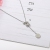 Thai gold-plated titanium steel necklace for women Stretching light luxury fashion new Geometric square round brand pendant Clavicle chain