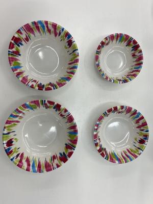 Miamine corrugated bowl foreign trade export imitation porcelain bowl
