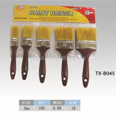 Dark red handle yellow brush 5 kinds of size manufacturers direct sales quality assurance quantity and good price 