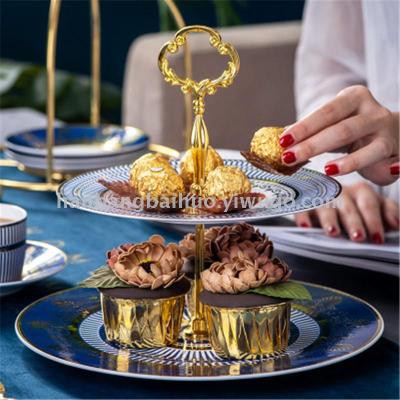 Hotel banquet home western food tray cake inventory heart plate cake shop three layer cake rack manufacturers wholesale