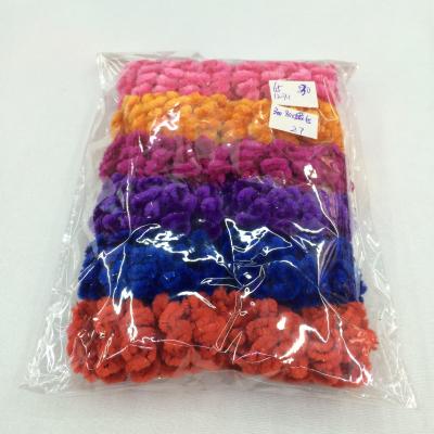 Pack 12 pieces of 7.1g colorful silk chenille balls into the bag