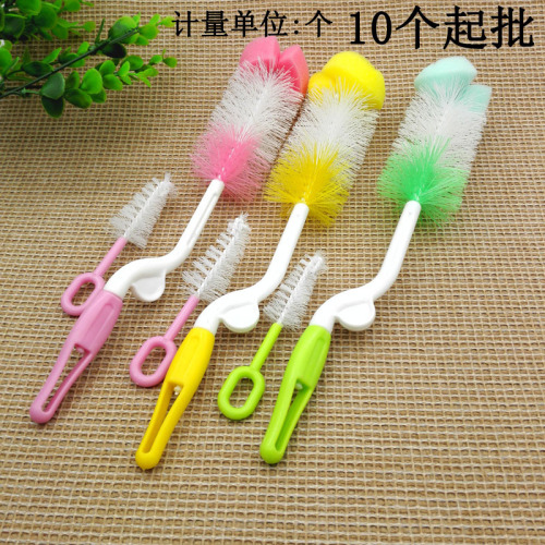 1413 with Rotating Milk Bottle Brush Cup Brush Bottle Brush Milk Bottle Brush Yiwu 2 Yuan Store Stock Supply 