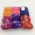 Pack 12 pieces of 10G weight colorful silk chenille balls into the bag