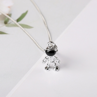 Korean version of ins cosmonaut Cosmonaut necklace set long style Female Pendant installed students simple double clavicle chain