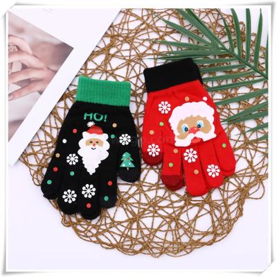 Christmas Gloves Winter Korean Style Adult and Children Student Touch Screen Warm Gloves Female Knitted Gift Gloves Male
