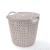 Factory Direct Sales round New Imitation Rattan with Lid Straw Rattan Storage Basket Hollow Plastic Storage Basket Double Handle