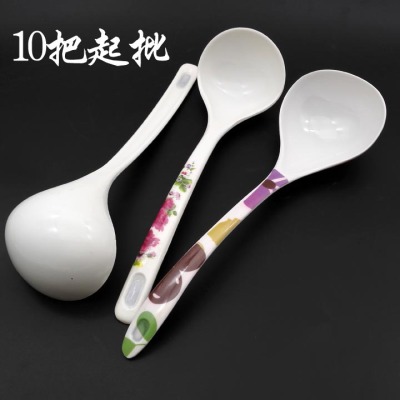 D2433 Melamine Long Handle Soup Spoon Porridge Spoon Kitchenware Daily Necessities Two Yuan Store Stall Night Market Hot Sale Wholesale