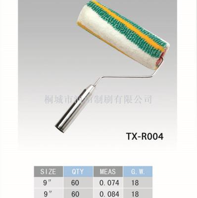 Yellow and green stripe roller brush iron handle brush manufacturers direct quality assurance quantity and good price 