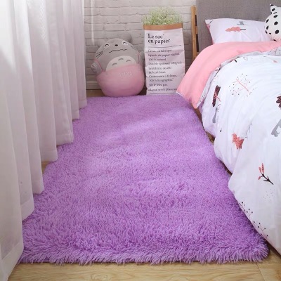 Small size solid wool carpet imitation wool carpet sofa living room long blanket bay cushion