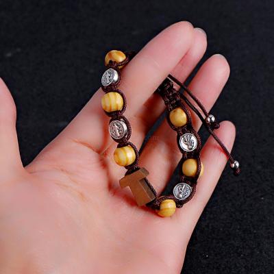 Religious Christian Jesus Wooden Bracelet