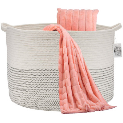 Nordic Laundry Basket Ins Cotton Braided Dirty Clothes Basket Clothing Clutter Toy Storage Basket Laundry Storage Basket