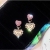 2019 New pink heart star 925 Silver Needle Earrings for female temperament South Korean personality versatile Earrings