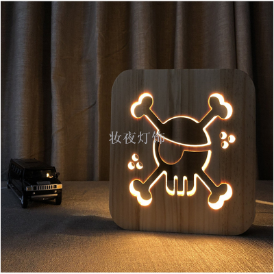Cross Border Halloween Skull AND Crossbones LED craft lamp animal lamp gift gift lamp