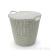 Factory Direct Sales round New Imitation Rattan with Lid Straw Rattan Storage Basket Hollow Plastic Storage Basket Double Handle