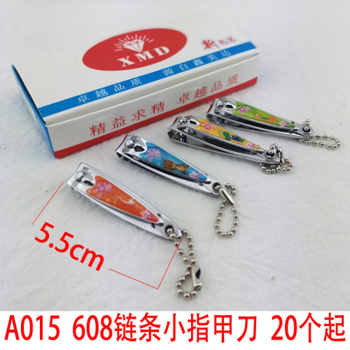 A015 608 Chain Small Nail Clippers Stainless Steel Adult Nail Clippers Nail Scissors Yiwu 2 Yuan Store Wholesale