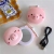 Factory Direct Pig LED Lamp Mirror Pocket Fan Charging Web Celebrity Mini Cosmetic Mirror Small Fan Burst