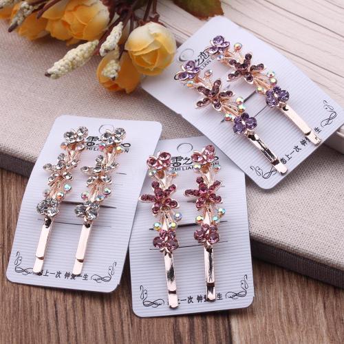 Barrettes Ornament Fringe Clip Headwear Korean Temperament Side Clip Hair Accessories Rhinestone Clip Word Clip Hairpin