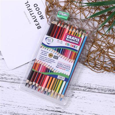 Xinghong Double-Headed Colored Pencil Student Learning Stationery with Pencil Sharpener Painting Pencil Set