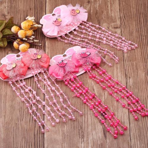 Children‘s Hair Clips Hair Accessories Tassel Beads Chinese Style Head Flower Ornament Girls Hairpin Hair Accessories Princess Lady Style Hairpin