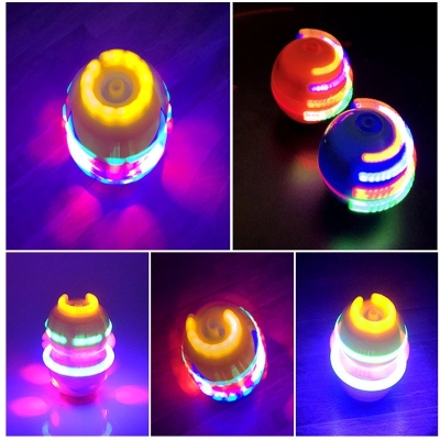 Tiktok Cartoon Dog Gyro Toy with Colorful Light Music Small Yellow Gyro Stall Hot Sale Toy