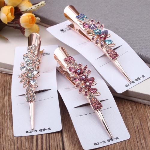 horn clip rhinestone large pointed mouth clip toothed duckbill clip hair accessories headdress plate hairpin hair clip headdress flower clip