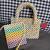 Web celebrity with hyenas with magic color corner bead cutting surface DIY acrylic fashion hand-woven bag hand hold