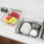 Stainless steel kitchen sink telescopic fruit and vegetable sink bowl dishes storage basket kitchen sink water rack