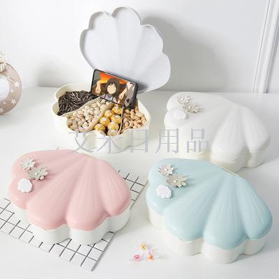 Jl-6160 shell Light luxury candy box Lazy man melon seed tray can hold mobile phone dried fruit box