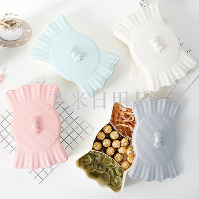 Jl-6167 dried fruit box with lid nut box candy box living room tea table melon seed snacks dry fruit plate