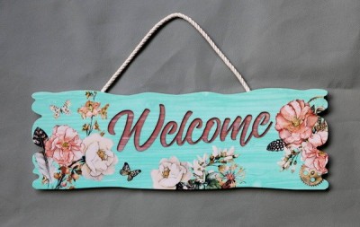 English Welcome Board/Welcome/Vintage Flower Welcome Board/Door Hanging
