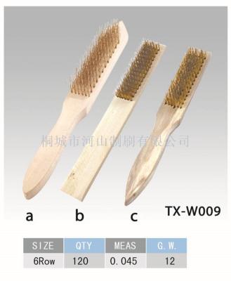 Wire brush 6row wire brush wood handle wire brush 3 styles sell like hot metal tools wire brush