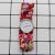 Ethnic wind hands for simple digital dial small floral cloth ladies watch homemade tie bestie female wrist watch