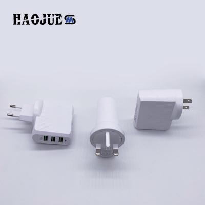 UK applicable charger multiple USB home charger head mobile phone Universal charger Eurometer spot