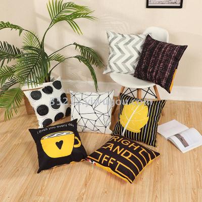 Japanese hefeng geometry abstract pillow cover sofa headrest cover foreign trade supply pillow cover manufacturers 