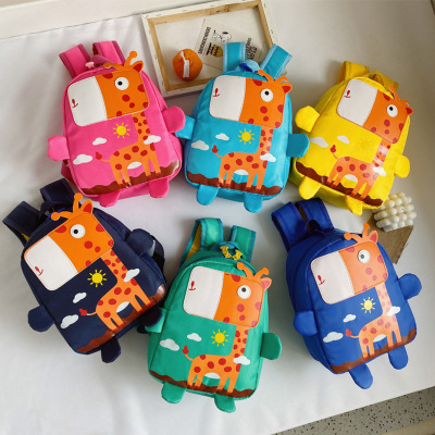 Children's Bag  New Korean Cartoon Cute Deer Backpack Kindergarten Schoolbag Boys and Girls Travel Backpack