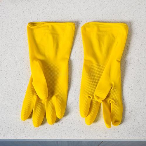 Beef Tendon Protective Industrial Acid and Alkali Resistant Latex Gloves Cleaning Waterproof Oil-Proof Household Gloves 60G