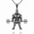 European and American new bodybuilder muscle man weightlifting dumbbell pendant necklace men fitness sports accessories wholesale