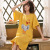Summer new short-sleeved Nightdress female 6535 cotton in long Korean version of sweet student pajamas fat MM large size home wear