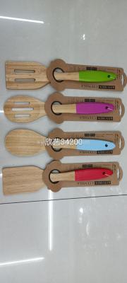 New type of wooden shovel with color handle and missing shovel