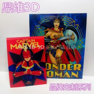 Manufacturer direct hd PET3D 5D 3d 3d Marvel series can be customized