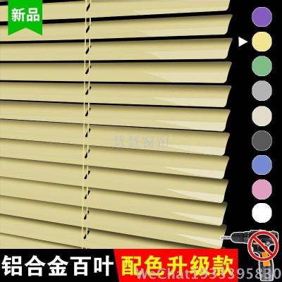 Aluminum Alloy Color Matching Track Louver Curtain Finished Waterproof Bathroom Office Office Building Factory Workshop Curtain